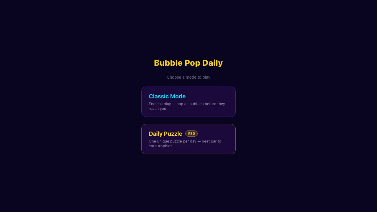 Bubble Pop Daily
